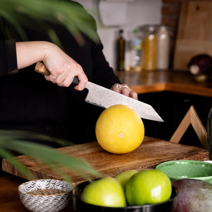 Couteau de chef Bunka 20 cm  – Seki Kyuba NIJI Marron naturel
