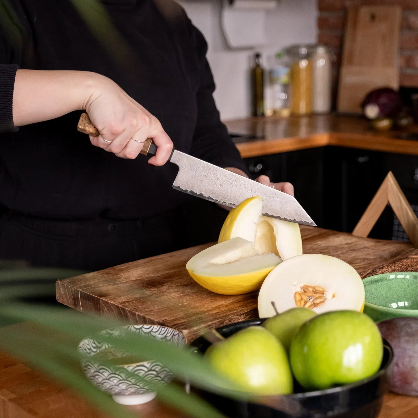 Couteau de chef Bunka 20 cm  – Seki Kyuba NIJI Marron naturel
