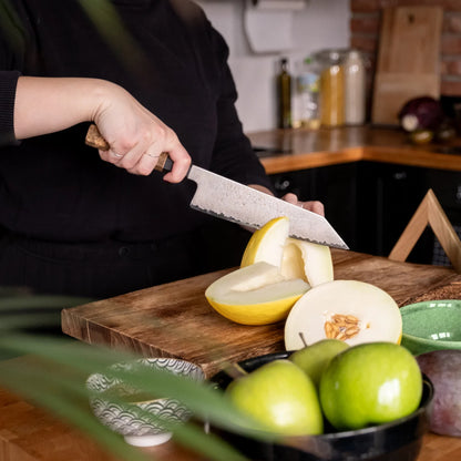 Couteau de chef Bunka 20 cm  – Seki Kyuba NIJI Marron naturel