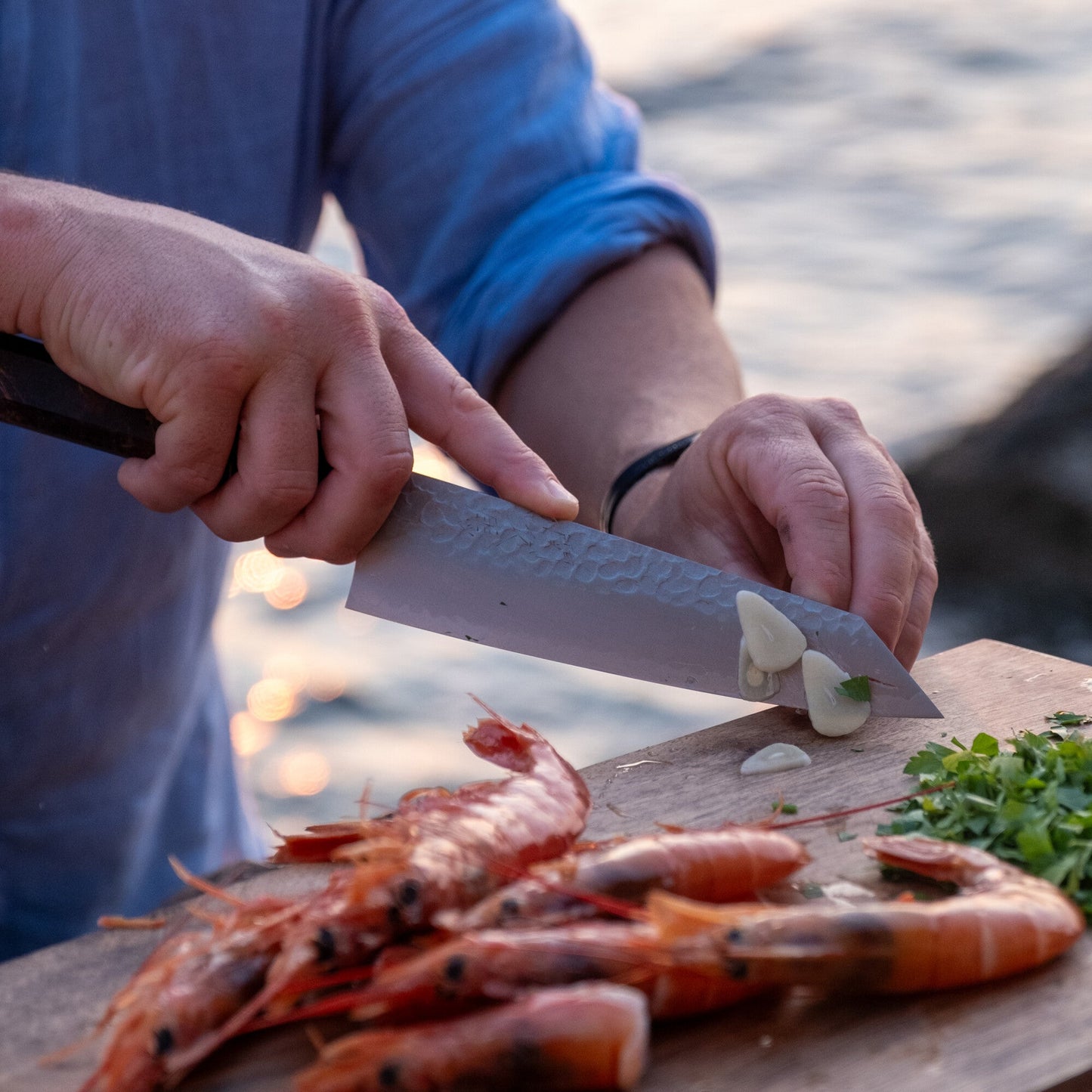 Couteau de Chef Bunka 18 cm –  Seki Kyuba KATA Marron naturel