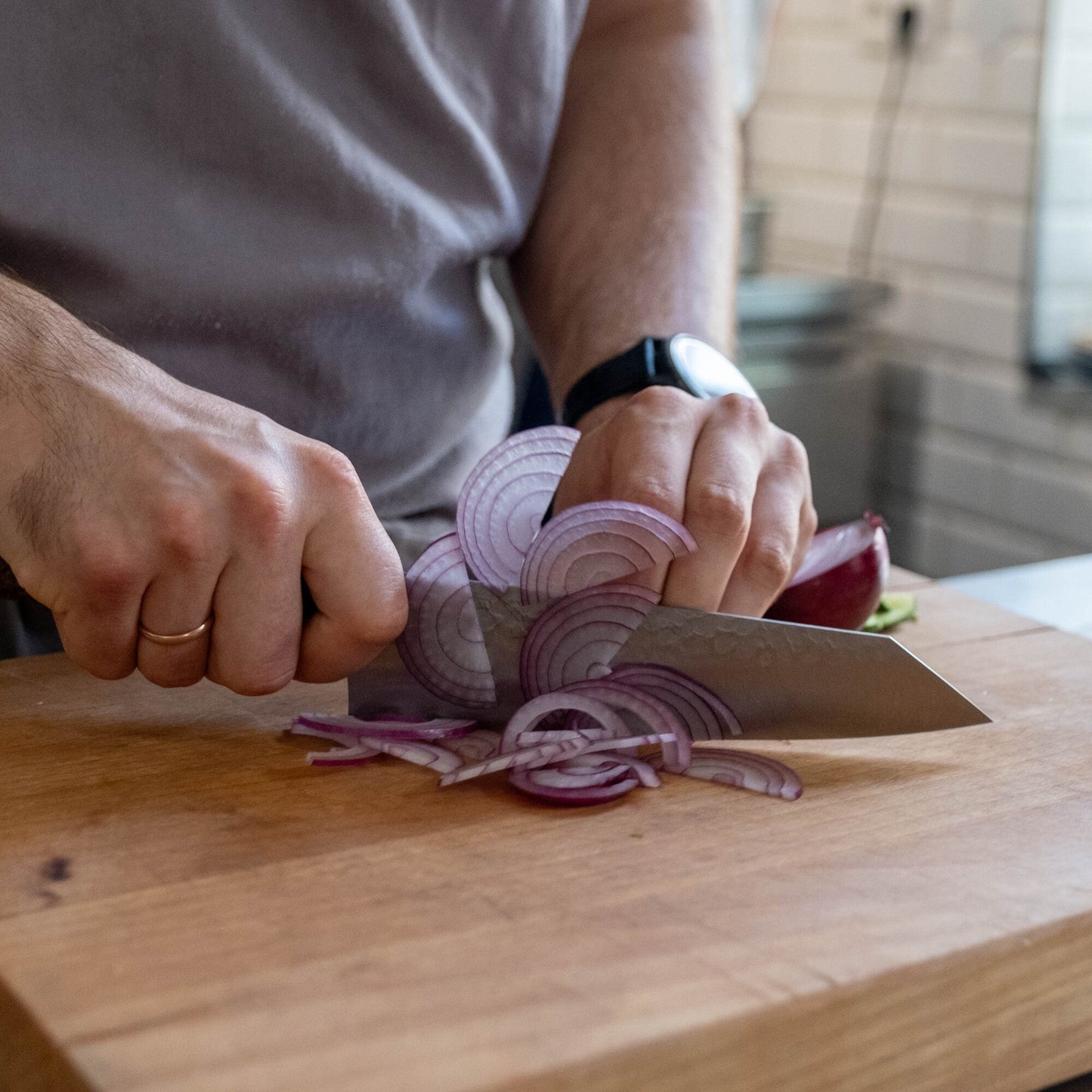 Couteau de Chef Bunka 18 cm –  Seki Kyuba KATA Marron naturel